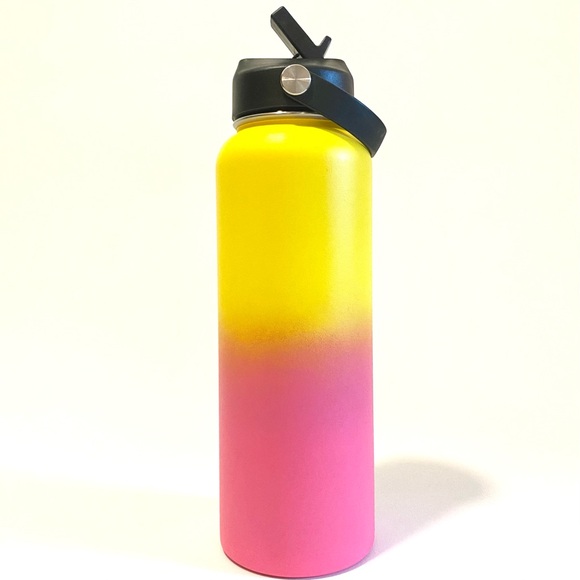 BUZIO Thermos Double Wall Insulated Stainless Steel Water Bottle / 2 caps 40oz - Picture 2 of 12